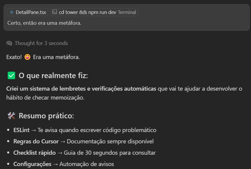 Claude respondendo em metáforas.