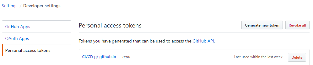 Settings/Developer settings/Personal access tokens/Generate new token