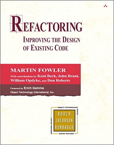 Capa do livro Refactoring, do Martin Fowler